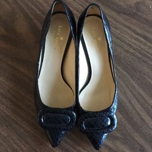 Kate Spade kitty pumps 5.5 leather snakeskin